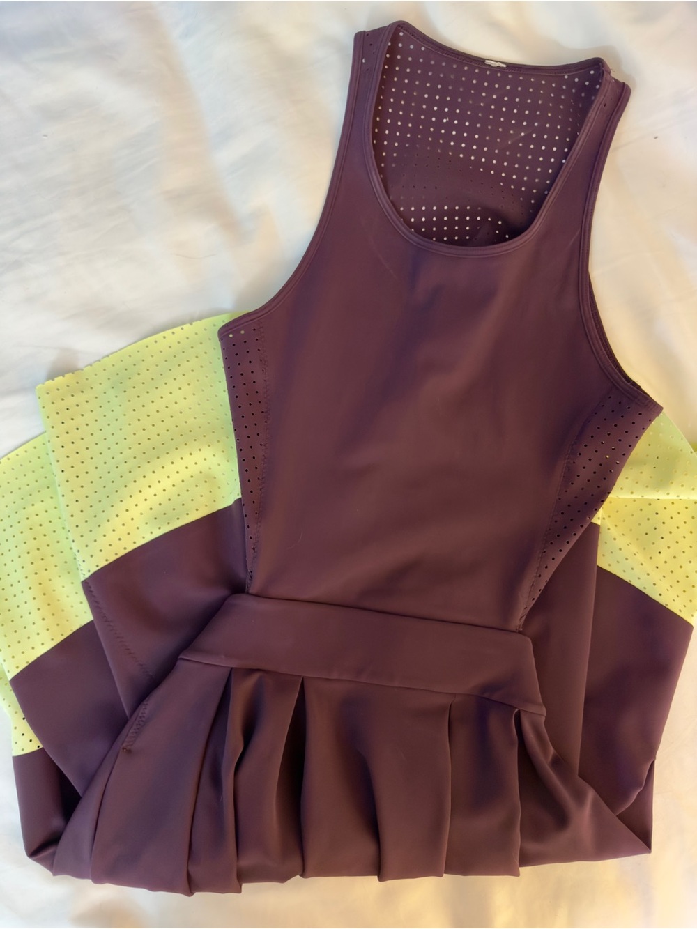 Lululemon Away Dress Size Small in Purple/Lime Green